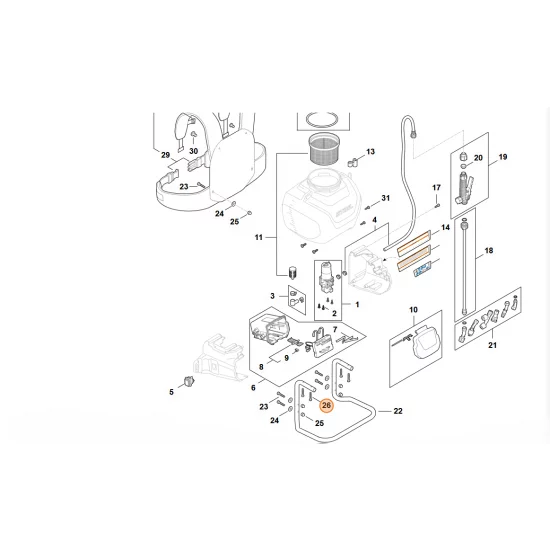 STIHL  Śruba z łbem cylindrycznym IS-M5x25 9022 341 1050